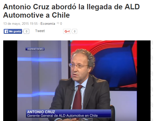 CNN Chile, entrevista a Antonio Cruz Grerente General de ALD Automotive 